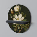 FLORAL NOIR Prateleira Oval Decorativa em Acabamento Preto