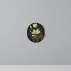 FLORAL NOIR Prateleira Oval Decorativa em Acabamento Preto