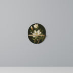 FLORAL NOIR Prateleira Oval Decorativa em Efeito Carvalho