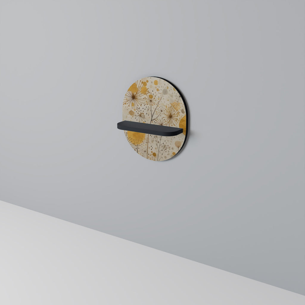 MORNING GLADE Prateleira Oval Decorativa em Acabamento Preto