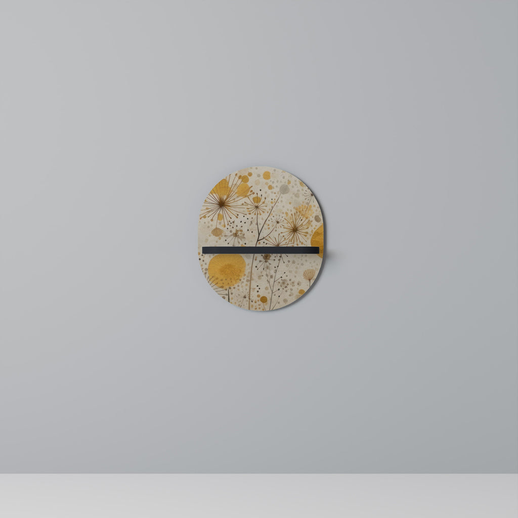 MORNING GLADE Prateleira Oval Decorativa em Acabamento Preto