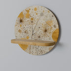 MORNING GLADE Prateleira Redonda Decorativa em Efeito Carvalho