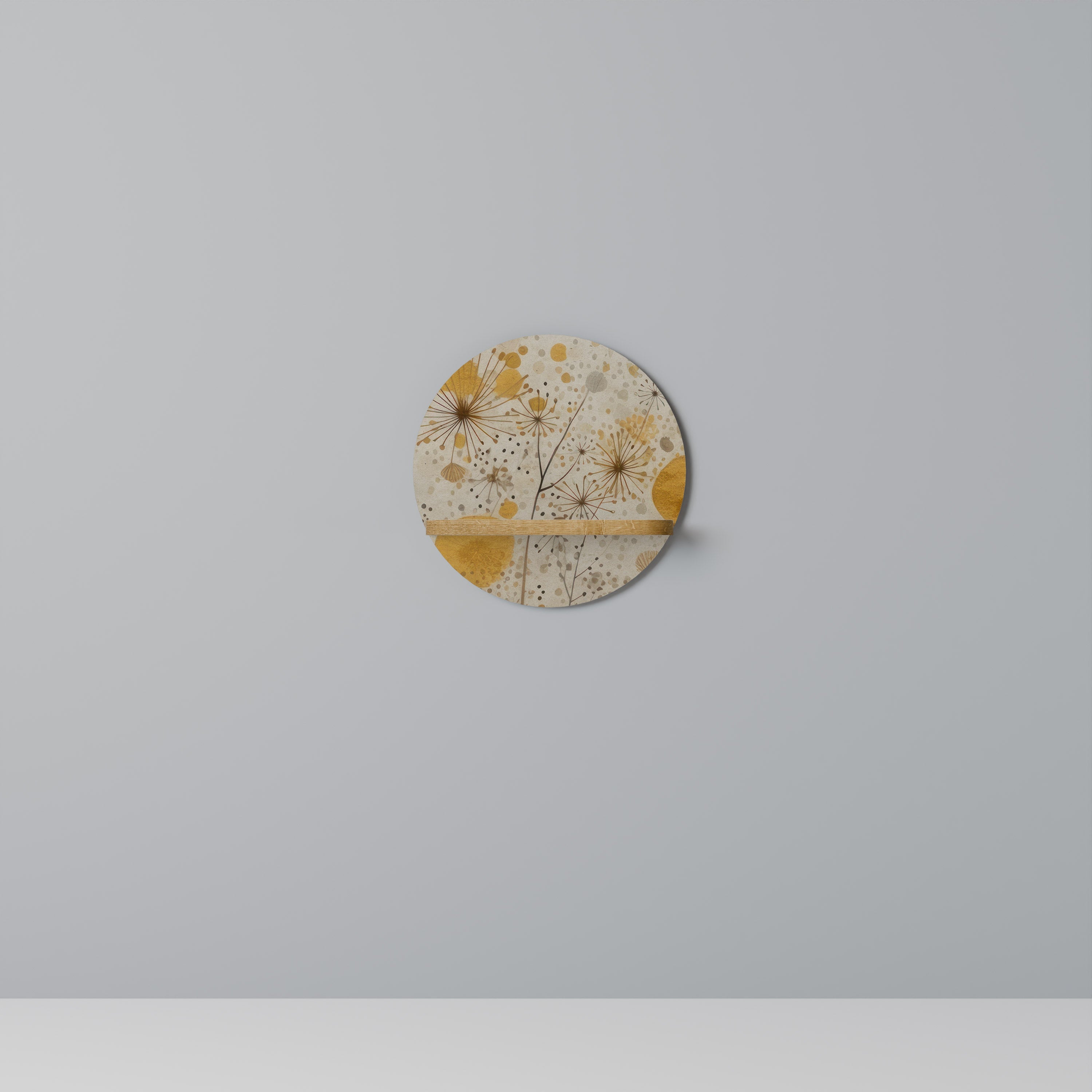 MORNING GLADE Prateleira Redonda Decorativa em Efeito Carvalho