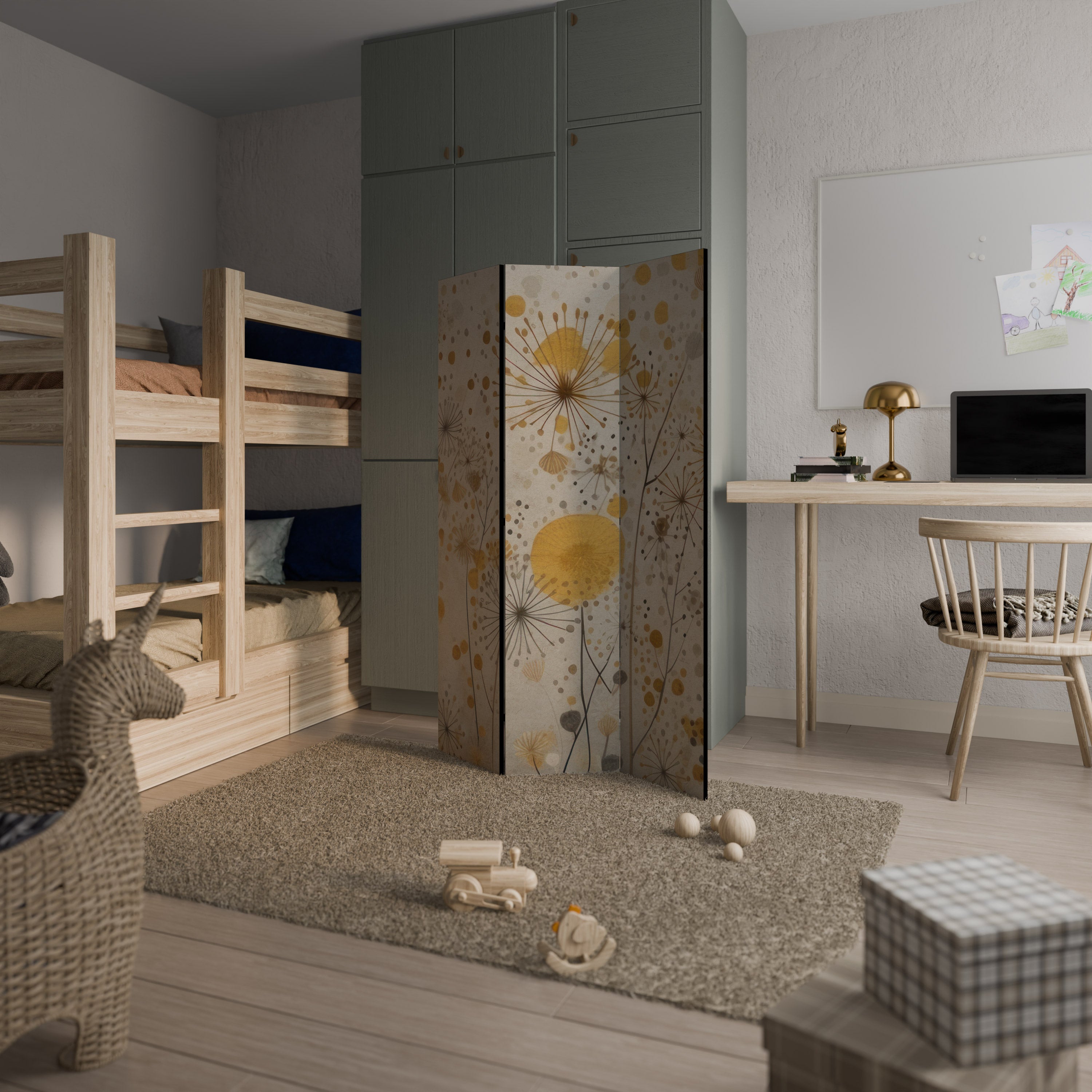 MORNING GLADE 3-Panel Room Divider