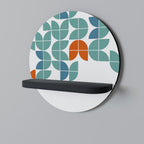 BE THE CHANGE Round Art Shelf In Black Finish