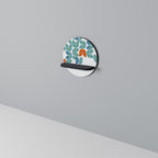 BE THE CHANGE Round Art Shelf In Black Finish