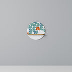 BE THE CHANGE Prateleira Redonda Decorativa em Efeito Carvalho