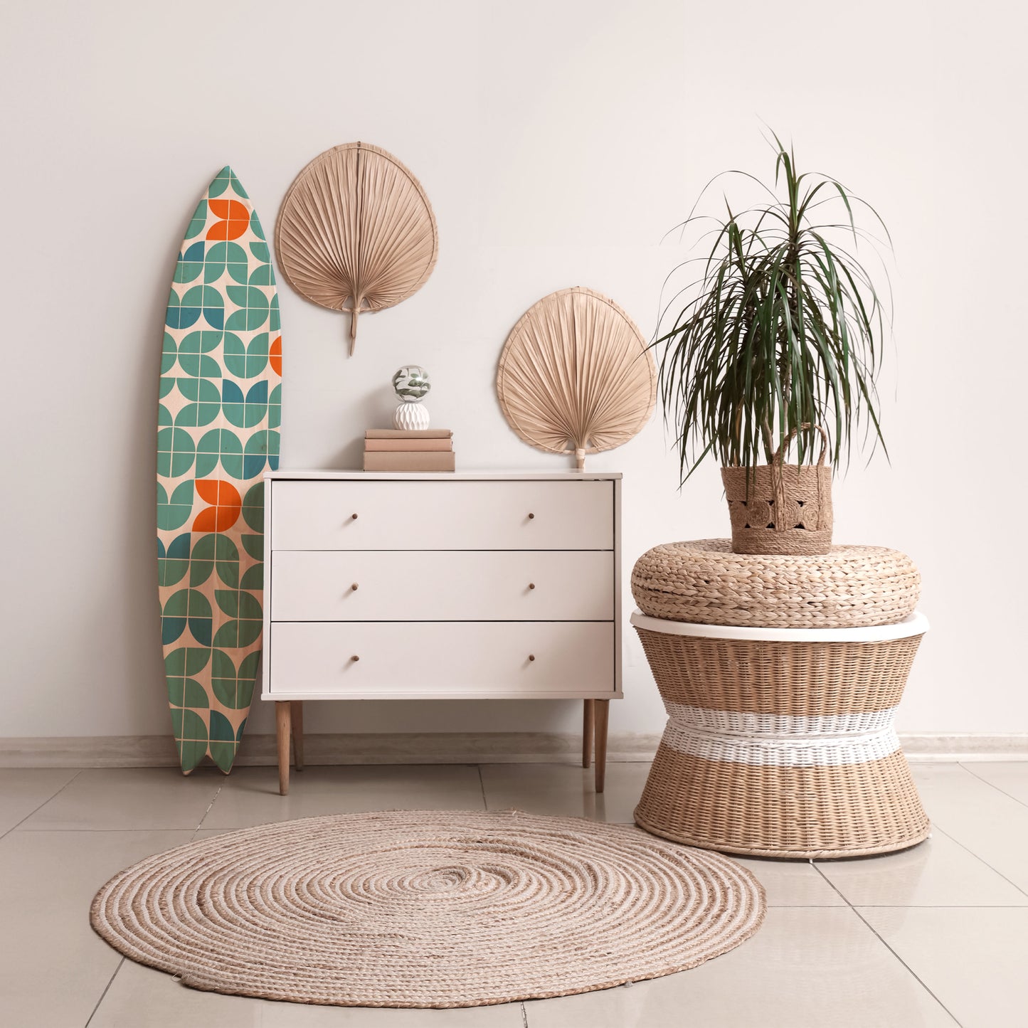 BE THE CHANGE Painel Decorativo Prancha de Surf