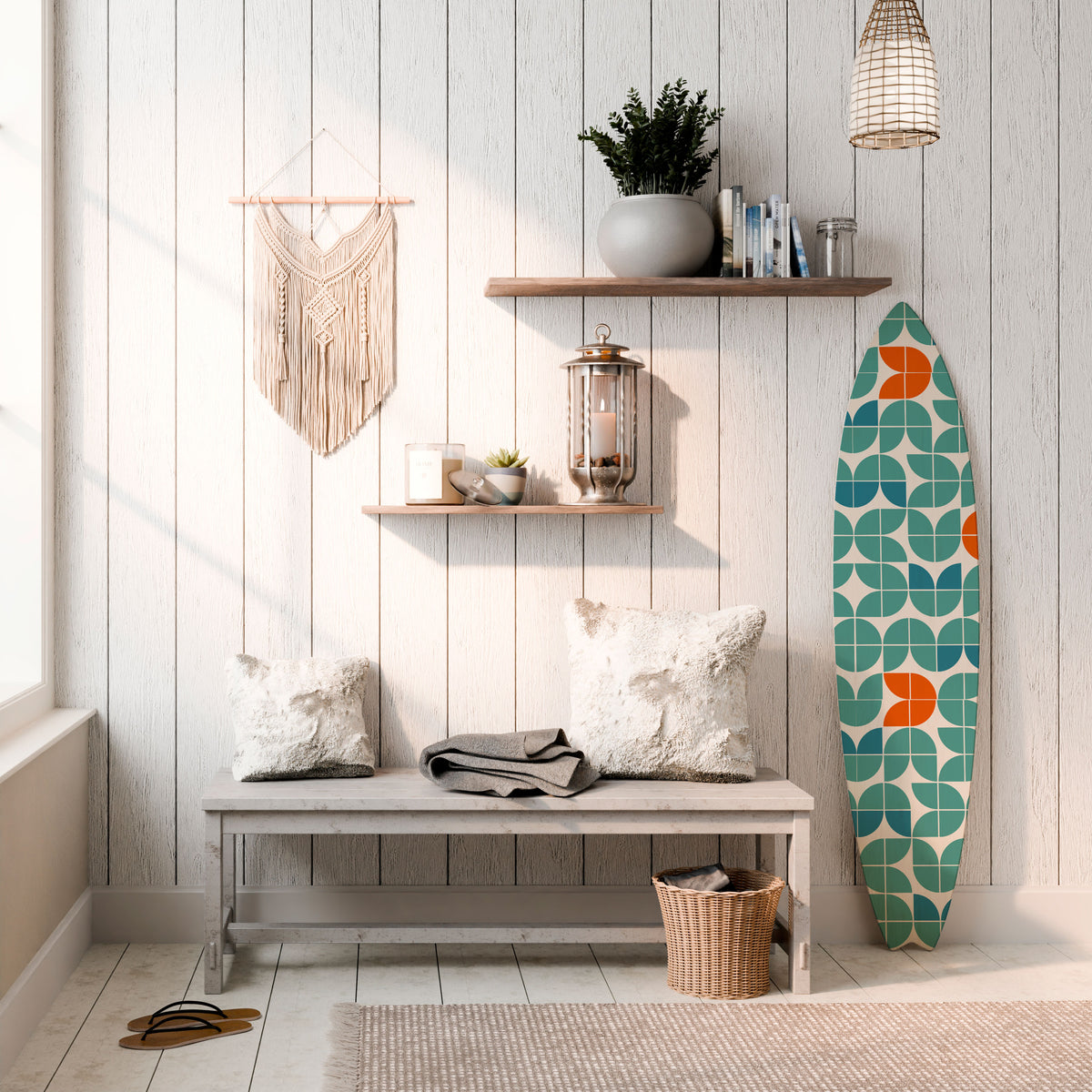 BE THE CHANGE Painel Decorativo Prancha de Surf
