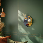 SCANDIC FLORET Prateleira Oval Decorativa em Acabamento Preto