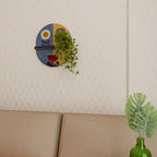 SCANDIC FLORET Prateleira Oval Decorativa em Acabamento Preto