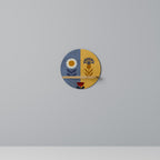 SCANDIC FLORET Prateleira Redonda Decorativa em Efeito Carvalho