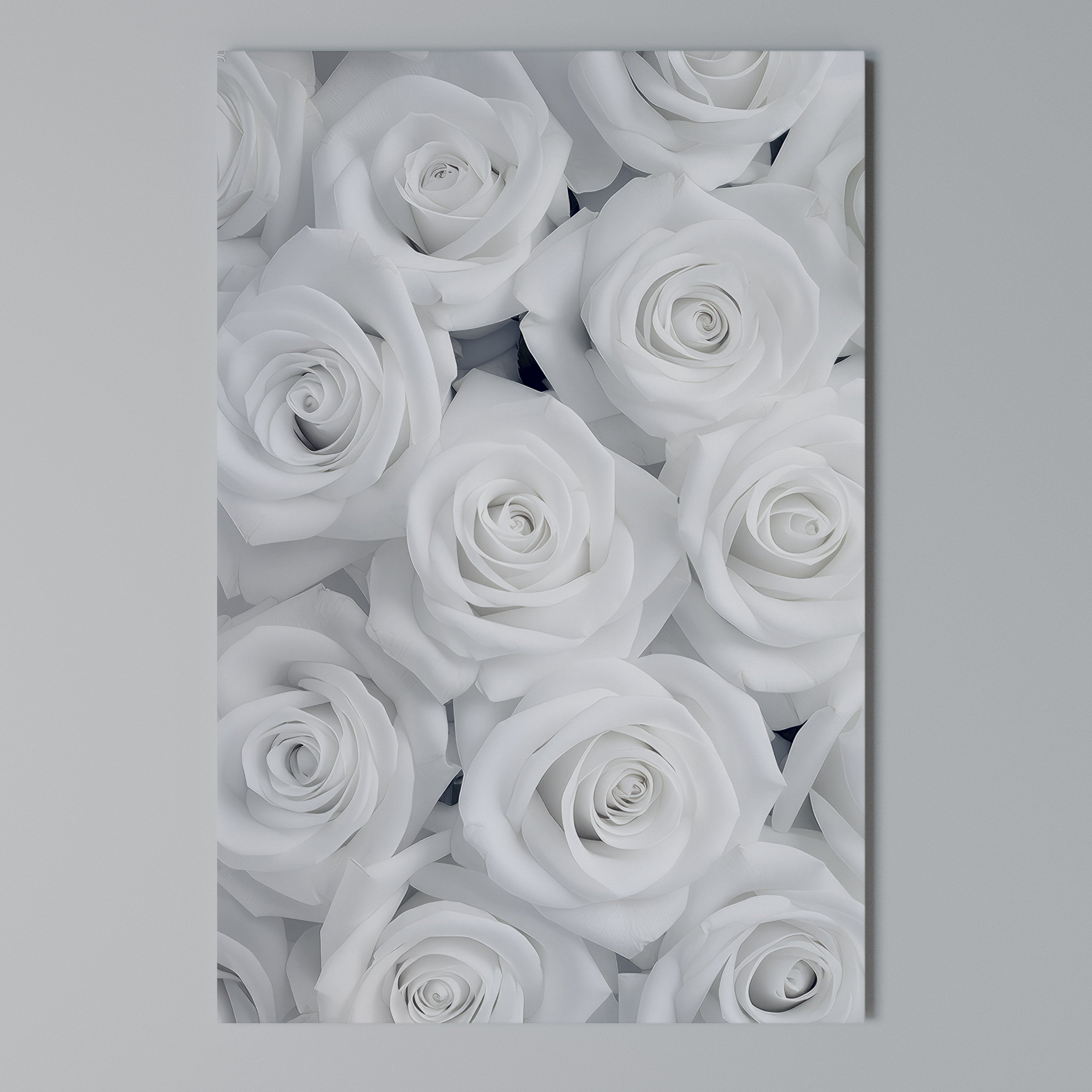 ELEGANCE IN WHITE Quadro em tela vertical