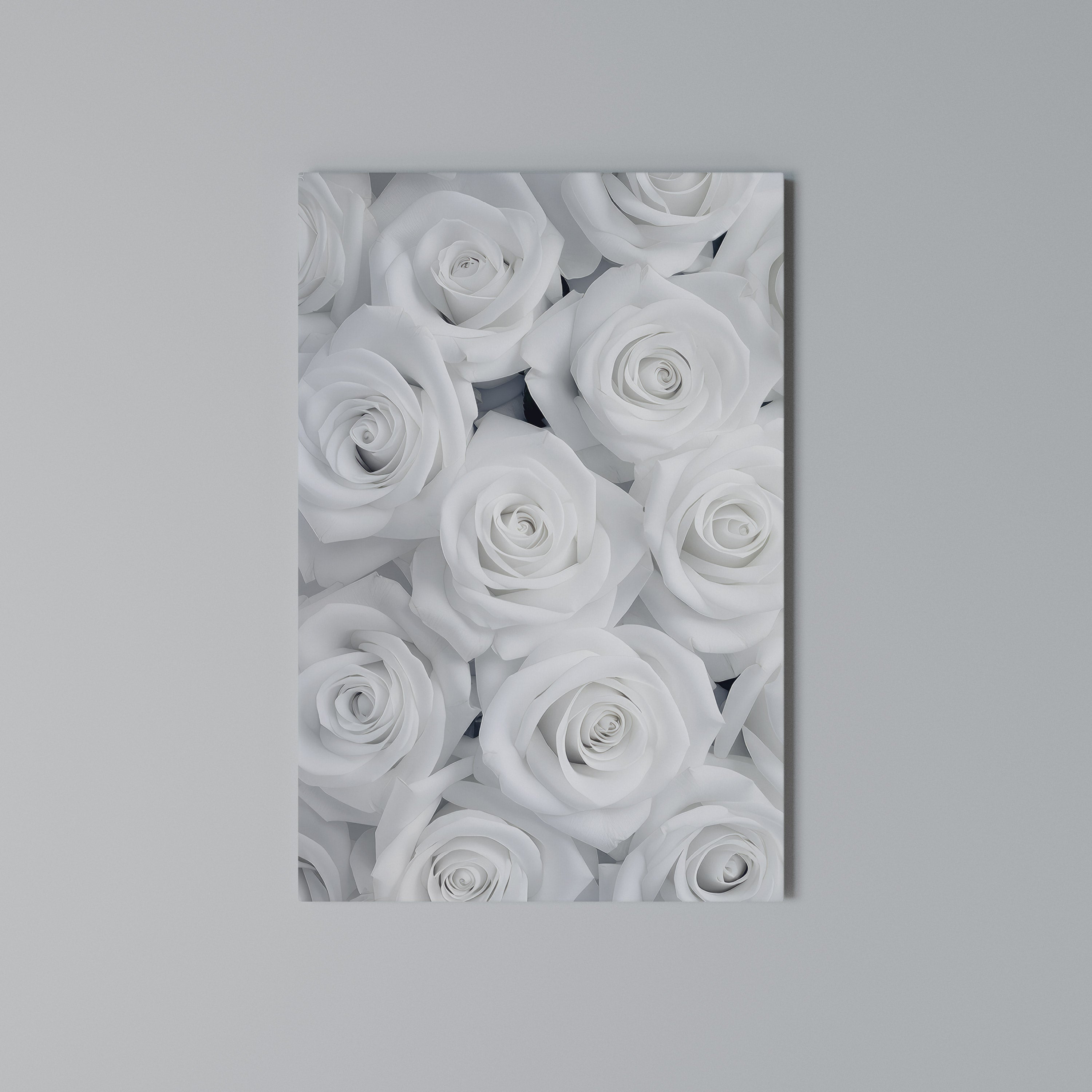 ELEGANCE IN WHITE Quadro em tela vertical