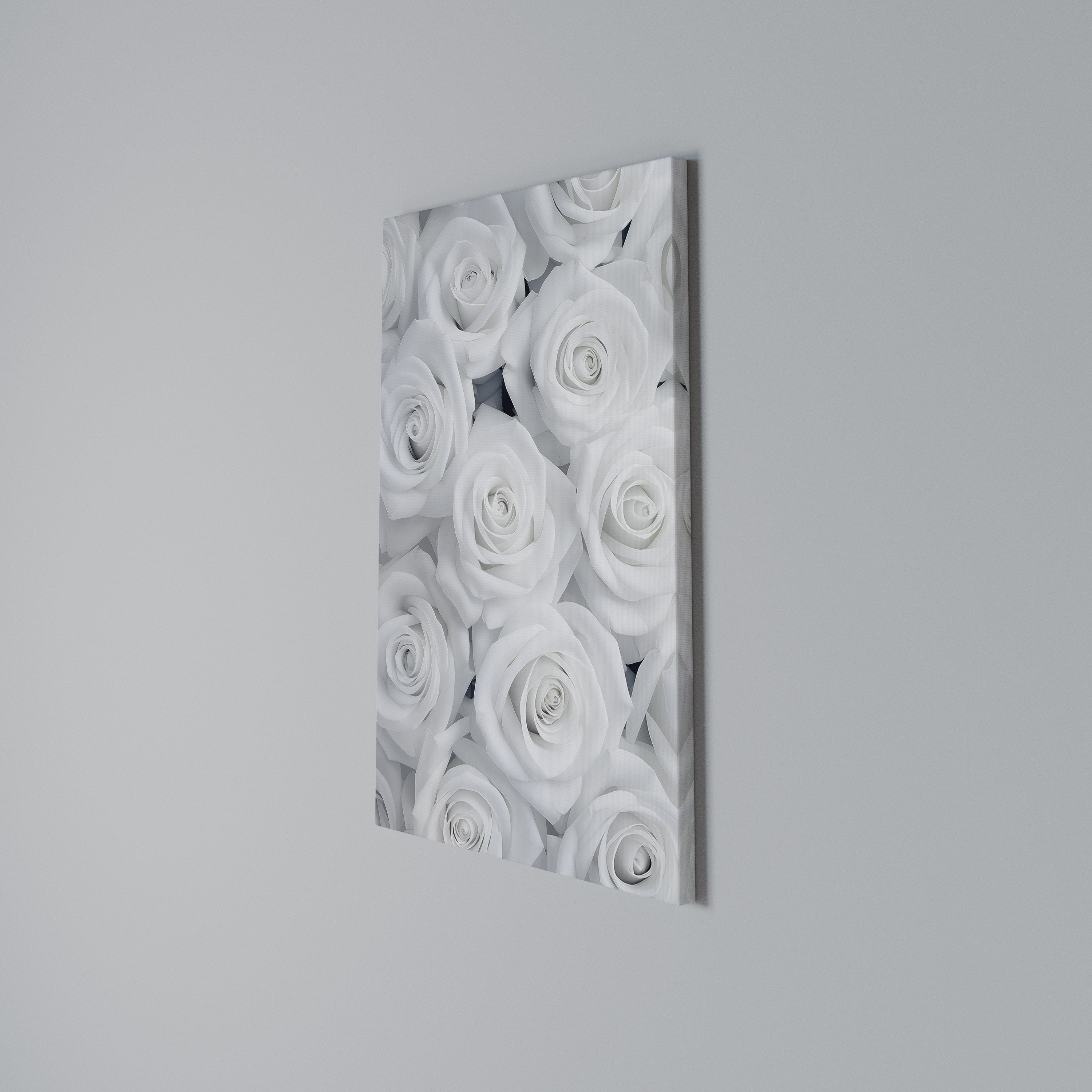 ELEGANCE IN WHITE Quadro em tela vertical