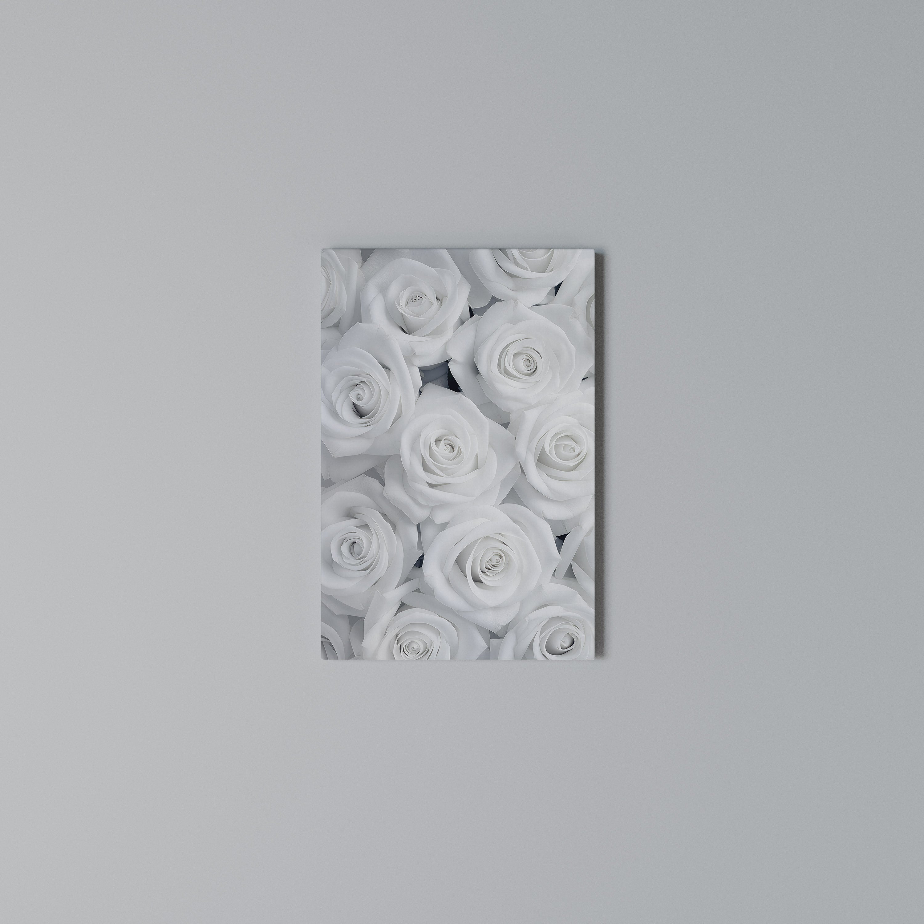 ELEGANCE IN WHITE Quadro em tela vertical