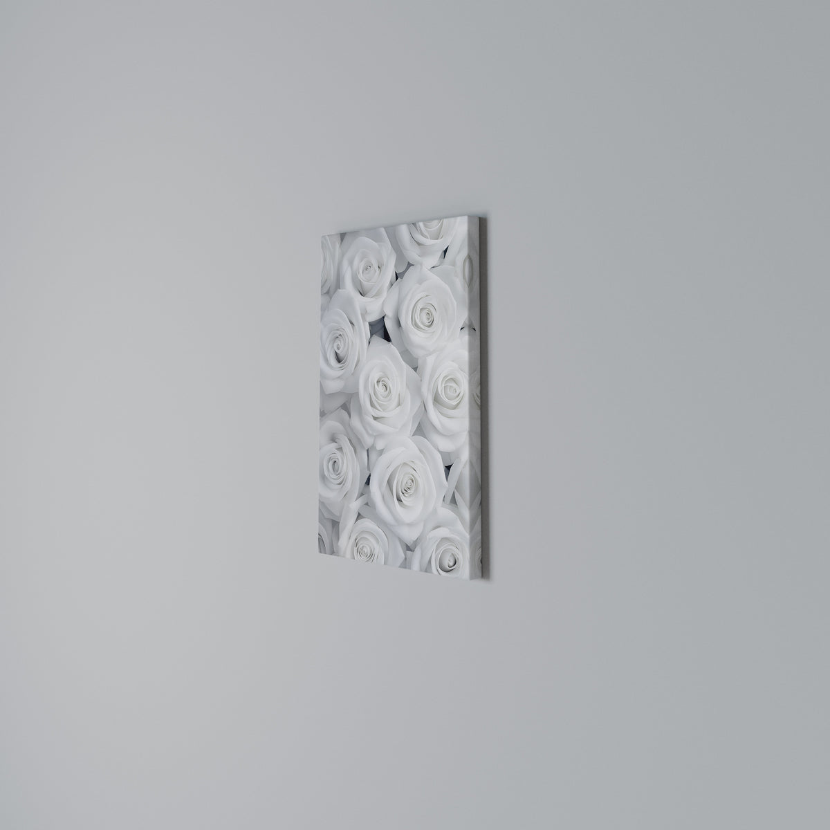 ELEGANCE IN WHITE Quadro em tela vertical