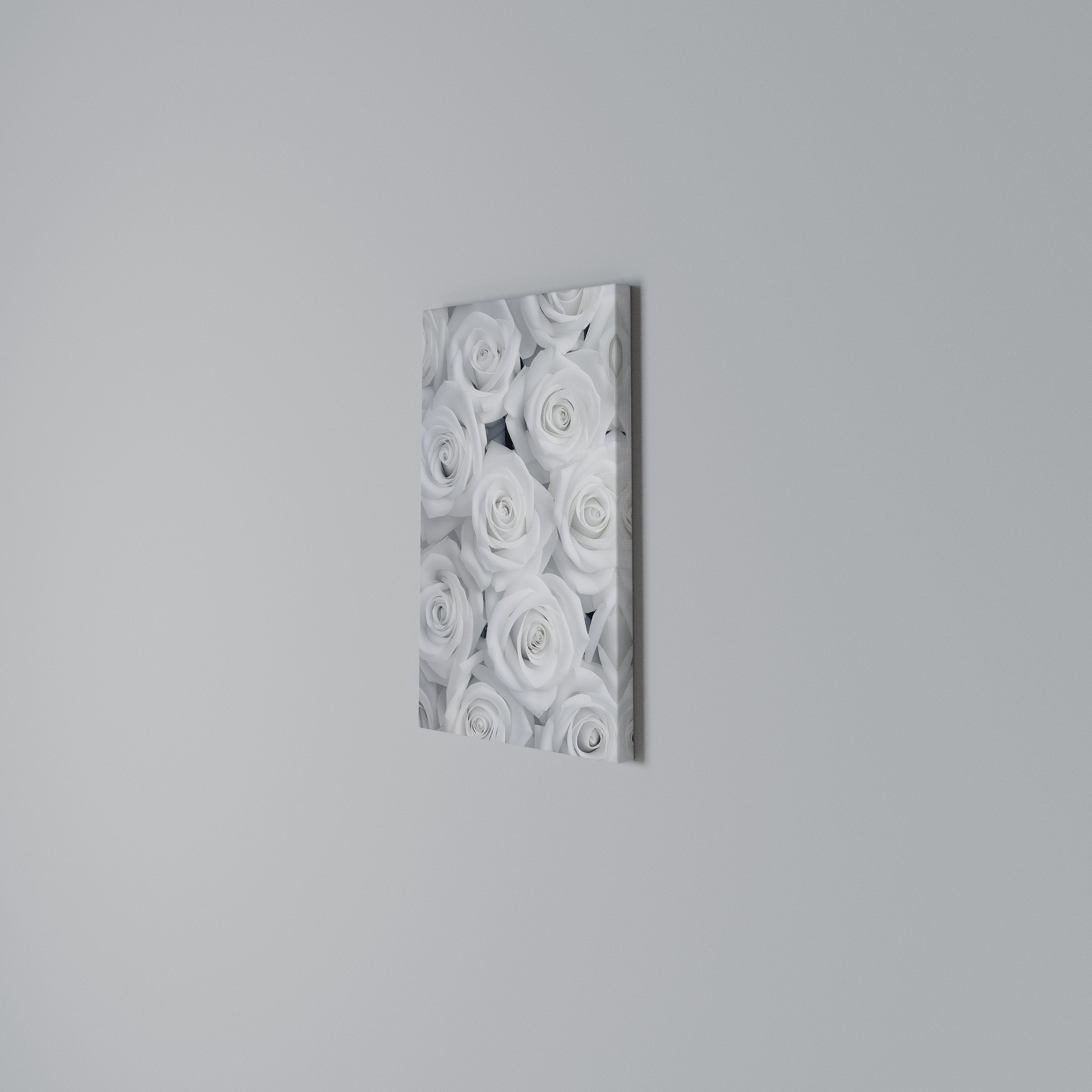 ELEGANCE IN WHITE Quadro em tela vertical