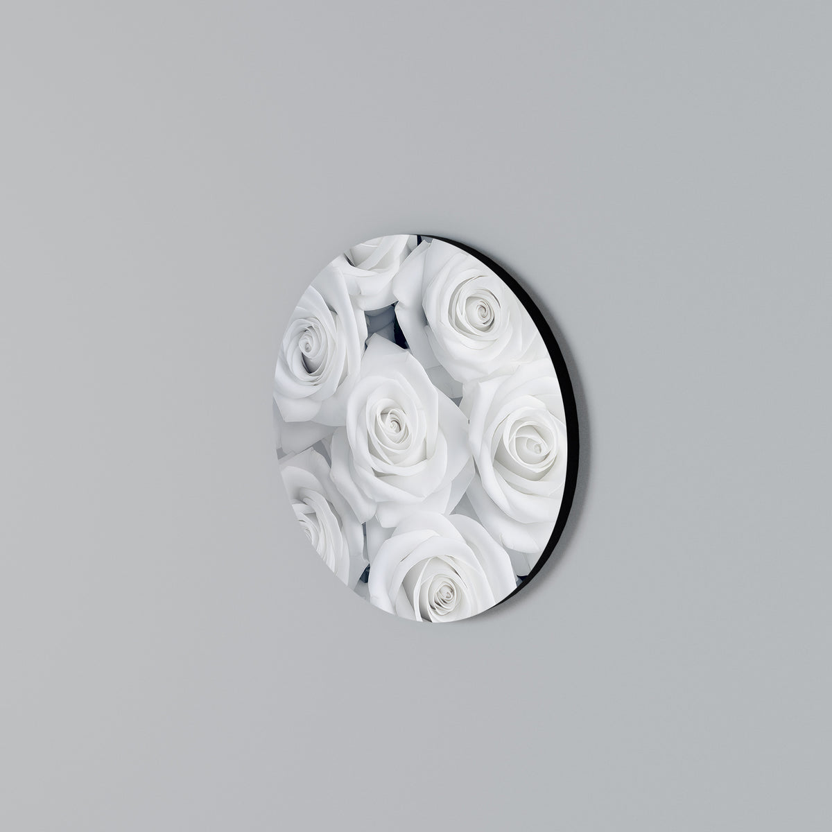 ELEGANCE IN WHITE Arte de Parede Redonda