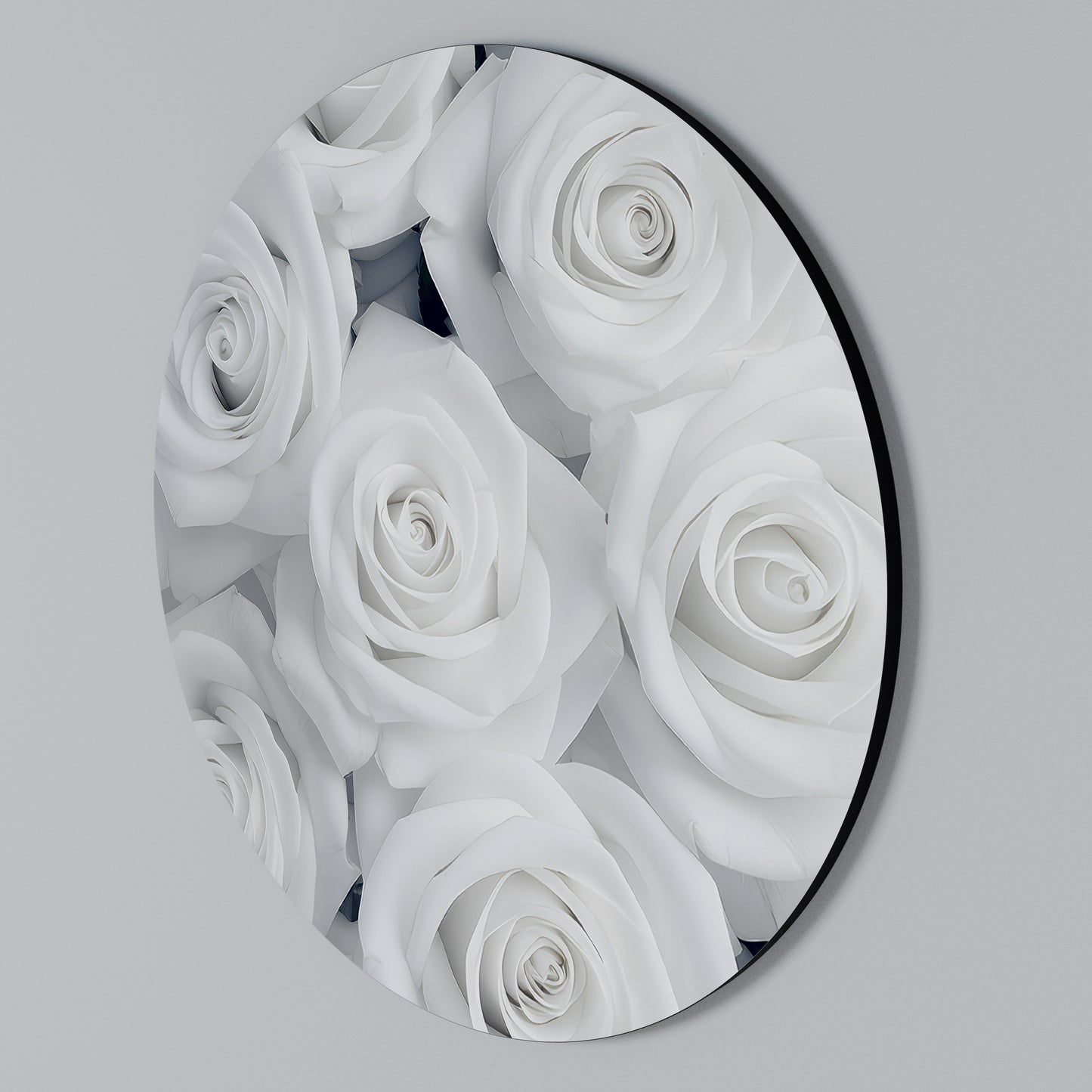 ELEGANCE IN WHITE Arte de Parede Redonda