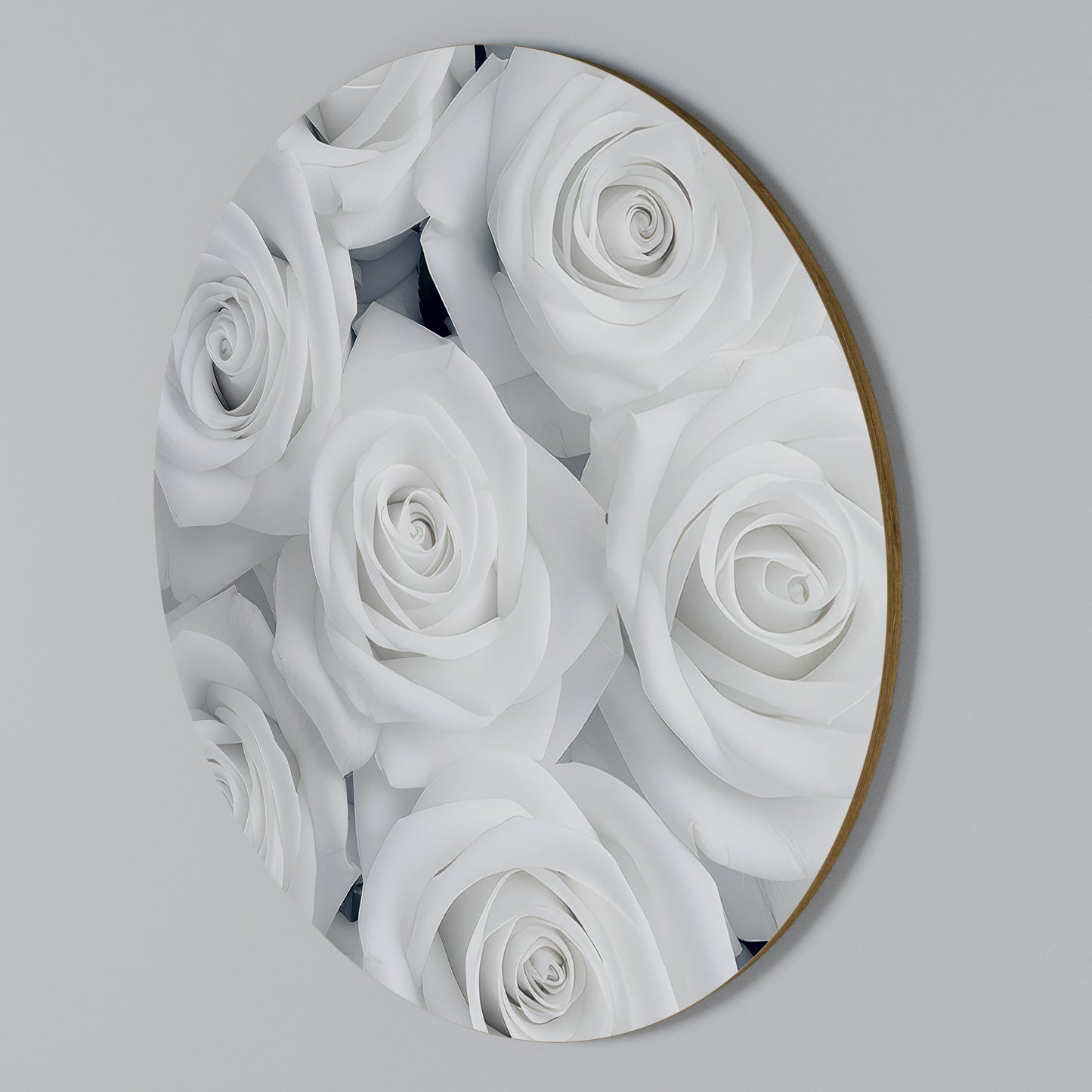ELEGANCE IN WHITE Arte de Parede Redonda