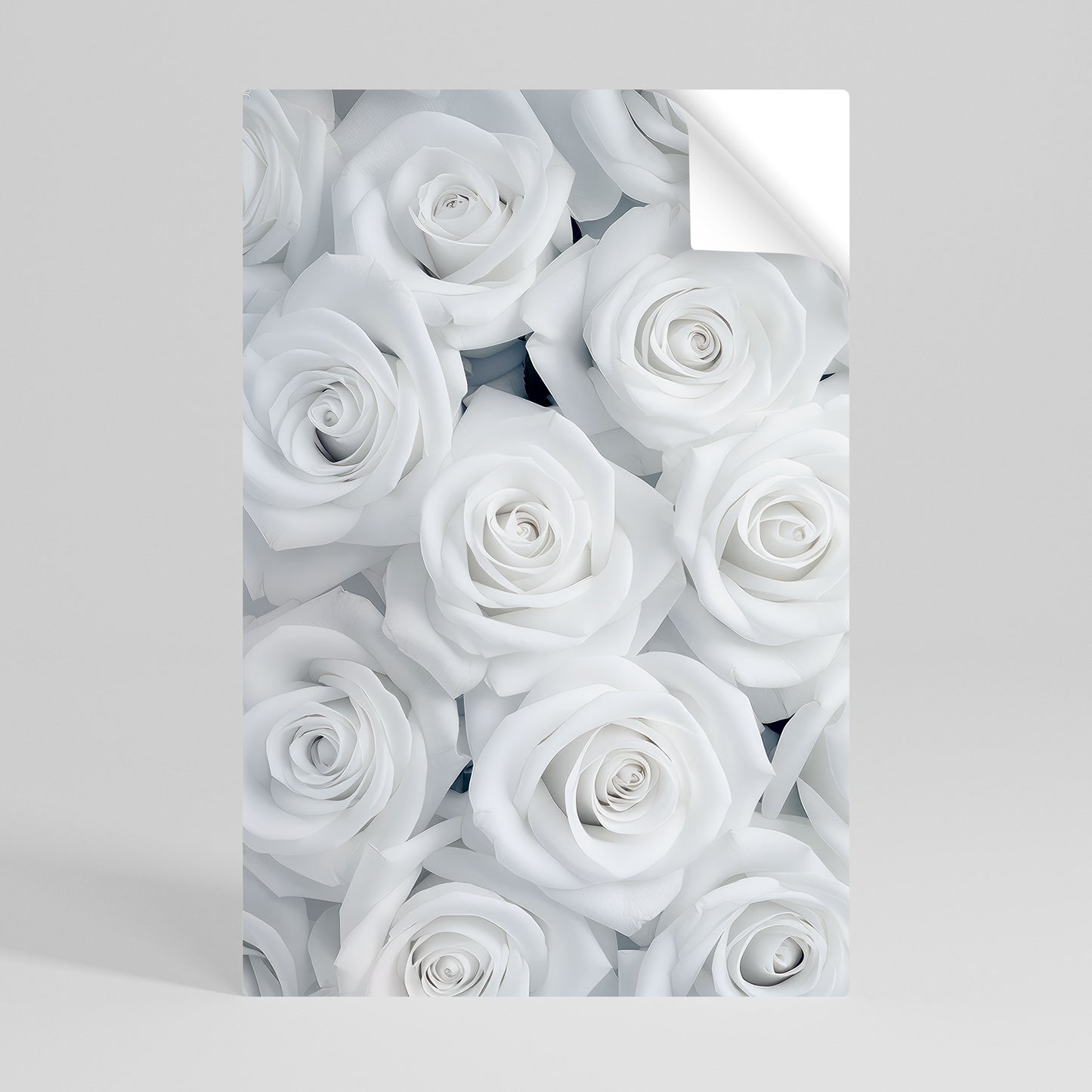 ELEGANCE IN WHITE Póster Autocolante Vertical