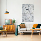 ELEGANCE IN WHITE Poster Vertical Autocolante