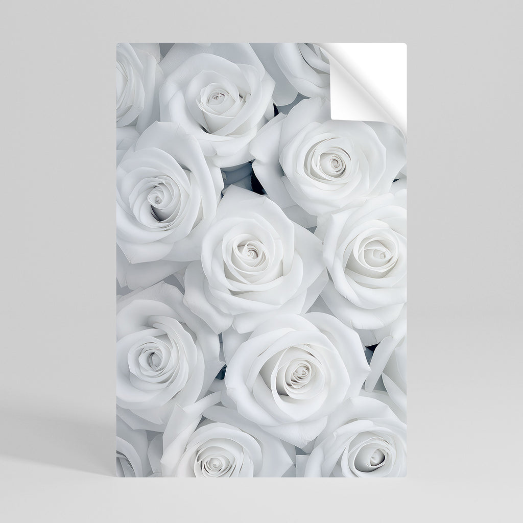 ELEGANCE IN WHITE Poster Vertical Autocolante
