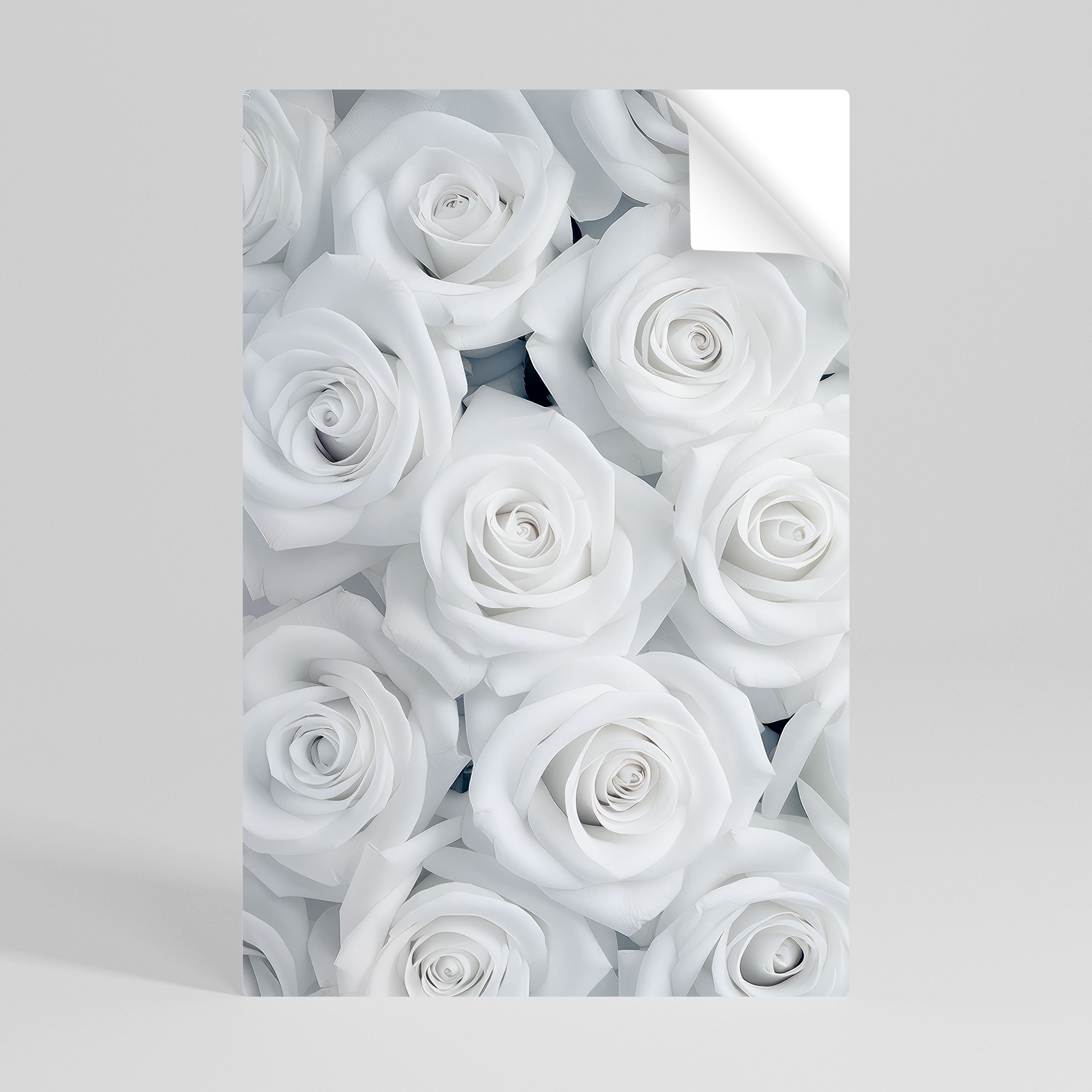 ELEGANCE IN WHITE Poster Vertical Autocolante