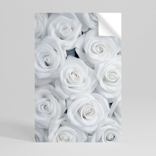 ELEGANCE IN WHITE Póster Autocolante Vertical