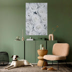 ELEGANCE IN WHITE Poster Vertical Autocolante