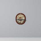 TIMELESS FLORA Prateleira Oval Decorativa em Acabamento Preto