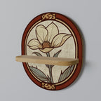 TIMELESS FLORA Prateleira Oval Decorativa em Efeito Carvalho