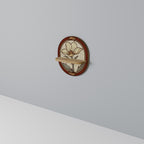TIMELESS FLORA Prateleira Oval Decorativa em Efeito Carvalho