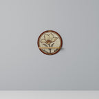 TIMELESS FLORA Prateleira Redonda Decorativa em Efeito Carvalho