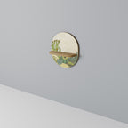 SUCCULENTS KALEIDOSCOPE Prateleira Oval Decorativa em Efeito Carvalho