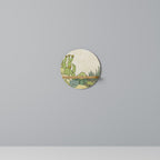 SUCCULENTS KALEIDOSCOPE Prateleira Redonda Decorativa em Efeito Carvalho