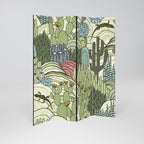 SUCCULENTS KALEIDOSCOPE Biombo Decorativo de 4 Painéis