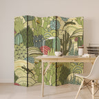 SUCCULENTS KALEIDOSCOPE Biombo Decorativo de 5 Painéis