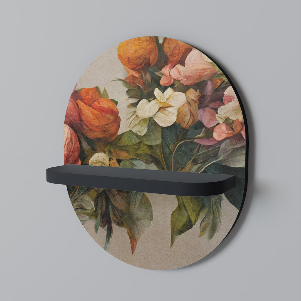 STYLISH BEAUTY Prateleira Oval Decorativa em Acabamento Preto