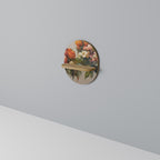 STYLISH BEAUTY Prateleira Oval Decorativa em Efeito Carvalho