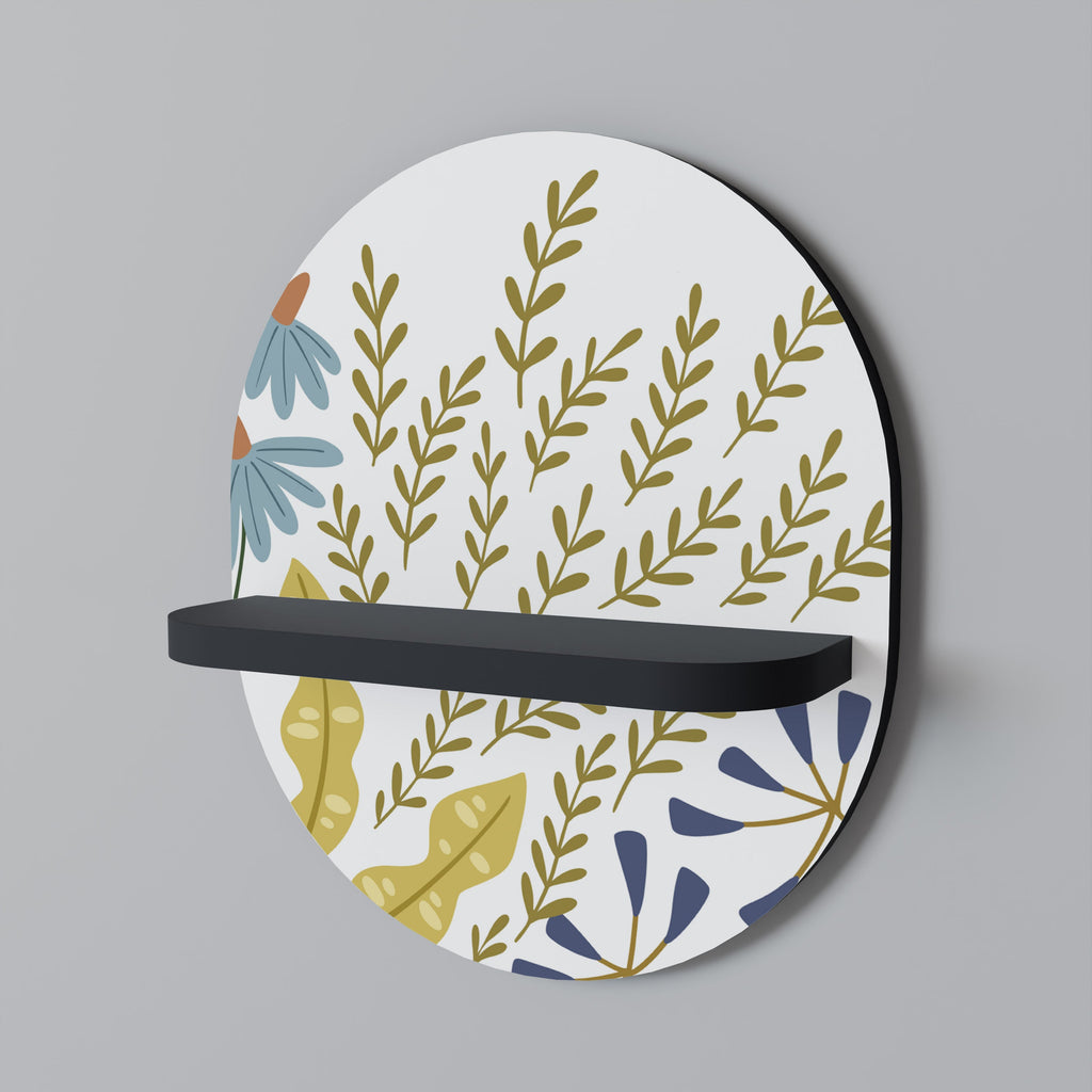 HELLO SPRING Prateleira Oval Decorativa em Acabamento Preto