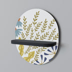 HELLO SPRING Prateleira Oval Decorativa em Acabamento Preto