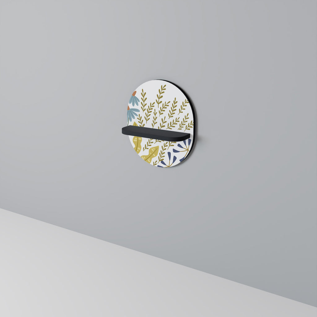 HELLO SPRING Prateleira Oval Decorativa em Acabamento Preto