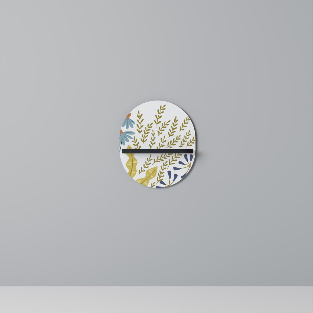 HELLO SPRING Prateleira Oval Decorativa em Acabamento Preto