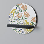 HELLO SPRING Prateleira Redonda Decorativa em Acabamento Preto