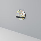 HELLO SPRING Prateleira Redonda Decorativa em Acabamento Preto