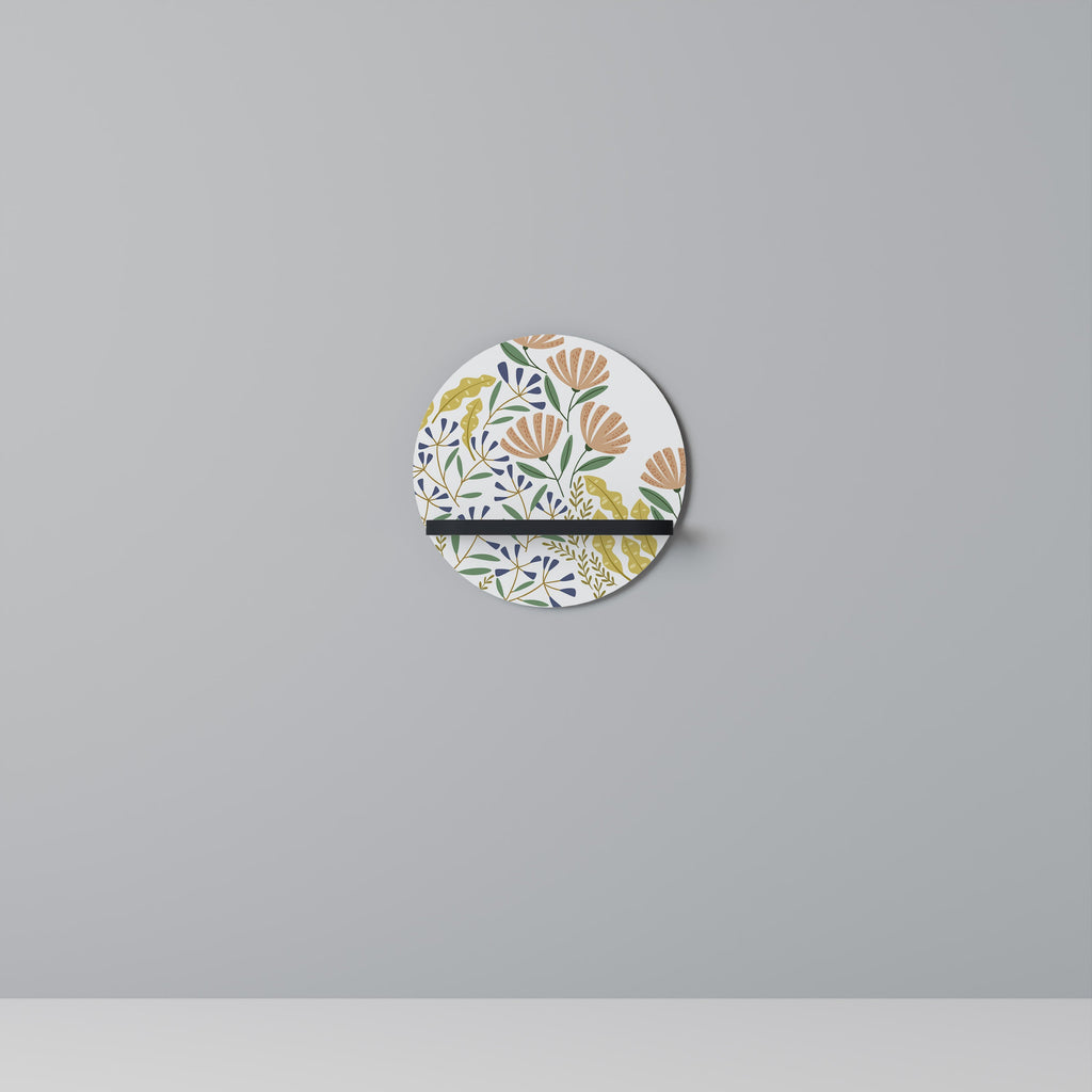 HELLO SPRING Prateleira Redonda Decorativa em Acabamento Preto