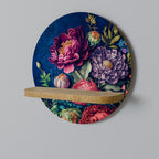 BLOOMING ELEGANCE Prateleira Redonda Decorativa em Efeito Carvalho