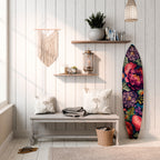 BLOOMING ELEGANCE Painel Decorativo Prancha de Surf